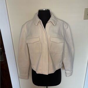 Old Navy Cream Utility Jacket with Collared Neckline